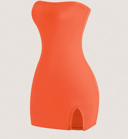 Orange Flame Mini Dress